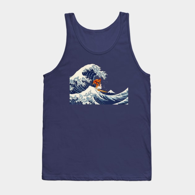 Great Wave Surfer Tank Top by DavidLoblaw